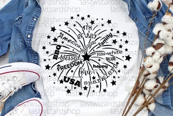 4th of July Fireworks Svg Graphics