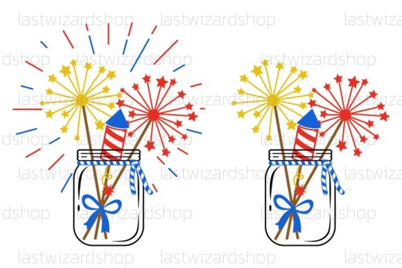 4th of July SVG & Sparklers: Graphics for Crafts