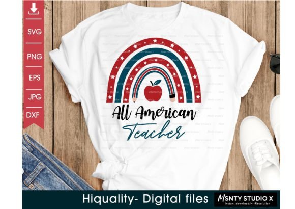 All American Teacher Svg: Graphics and Crafts for Content Creators