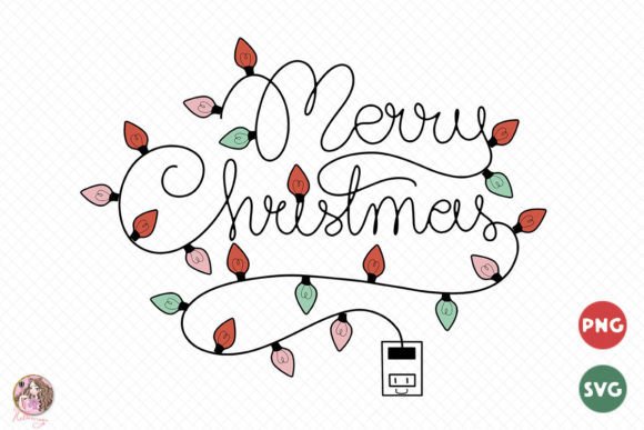 Christmas Colorful Lights SVG Graphics & Crafts