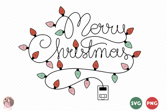 Christmas Lights SVG PNG: Graphics for Crafts & Digital Selling