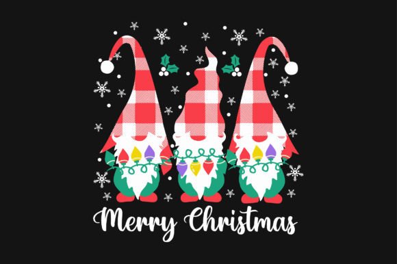 Gnome Merry Christmas SVG Vector T-shirt