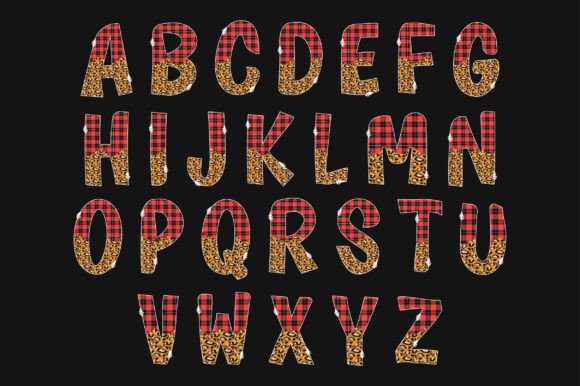 Half Leopard Print Font: Graphics for Crafts Branding