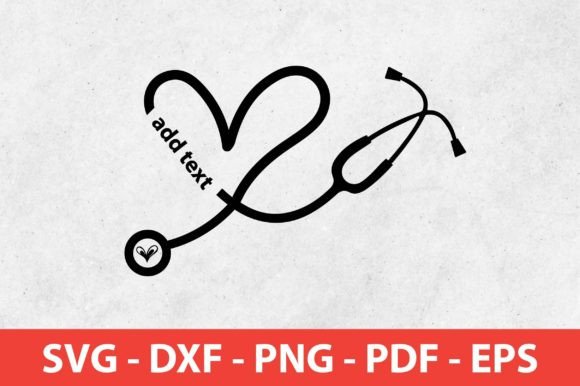 Heart Stethoscope SVG for Graphics and Crafts