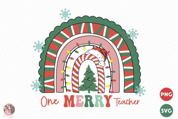 One Merry Teacher SVG PNG: Graphics & Crafts Asset