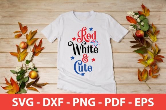 Red White and Cute Svg: Graphics for Crafts