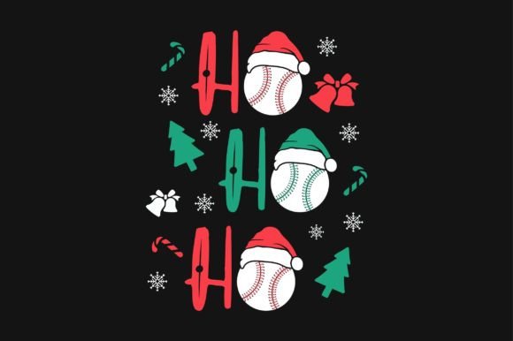 Santa Claus Baseball SVG Vector T-shirt