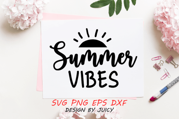 Summer Vibes Svg: Graphics for Crafts