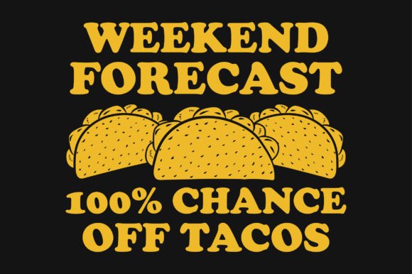 Tacos Mexican Food SVG Vector T-shirt Graphics