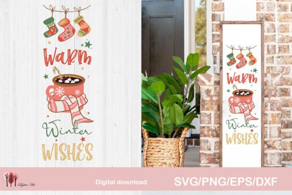 Warm Winter Wishes SVG PNG Graphics for Craft Branding
